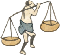 person with basket